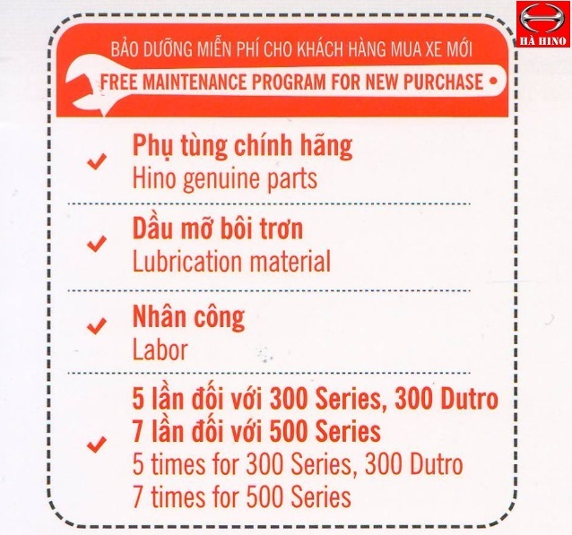 khuyến mãi xe hino