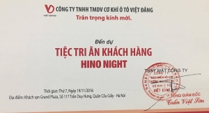 Hino Việt Đăng tri ân khách hàng năm 2016